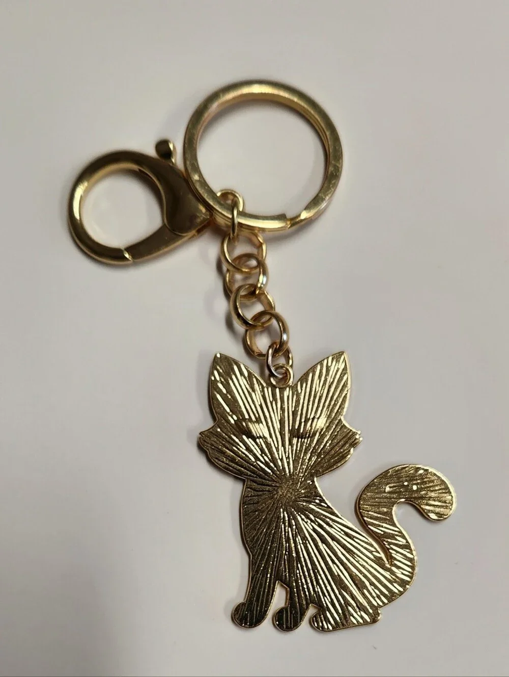 Baublebar Gold Black Cat Keychain Charm - Sparkle Cat Accessory